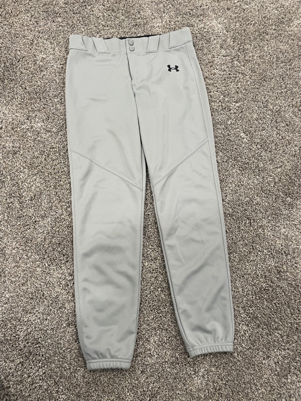 YOUTH Under Armour Light Gray Baseball Pants